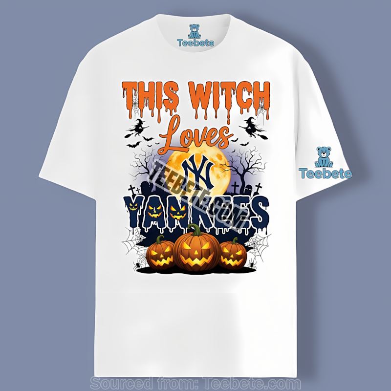 This Witch Loves New York Yankees Halloween Retro Shirt Spooky