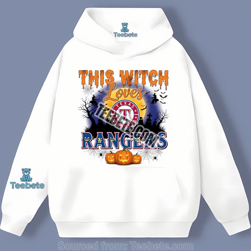 This Witch Loves Texas Rangers Halloween Color Hoodie This Witch Loves Texas Rangers Halloween Color Hoodie