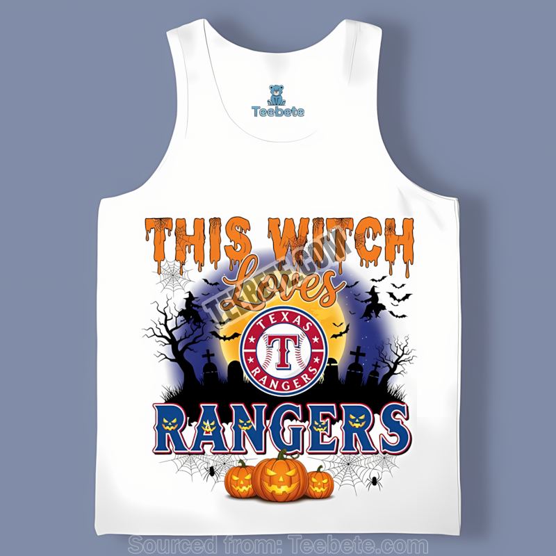This Witch Loves Texas Rangers Halloween Color Tanktop This Witch Loves Texas Rangers Halloween Color Tanktop
