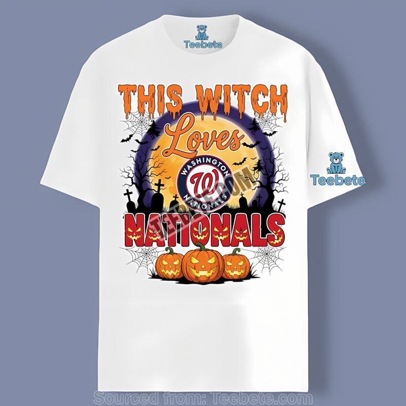 This Witch Loves Washington Nationals Halloween Retro Shirt