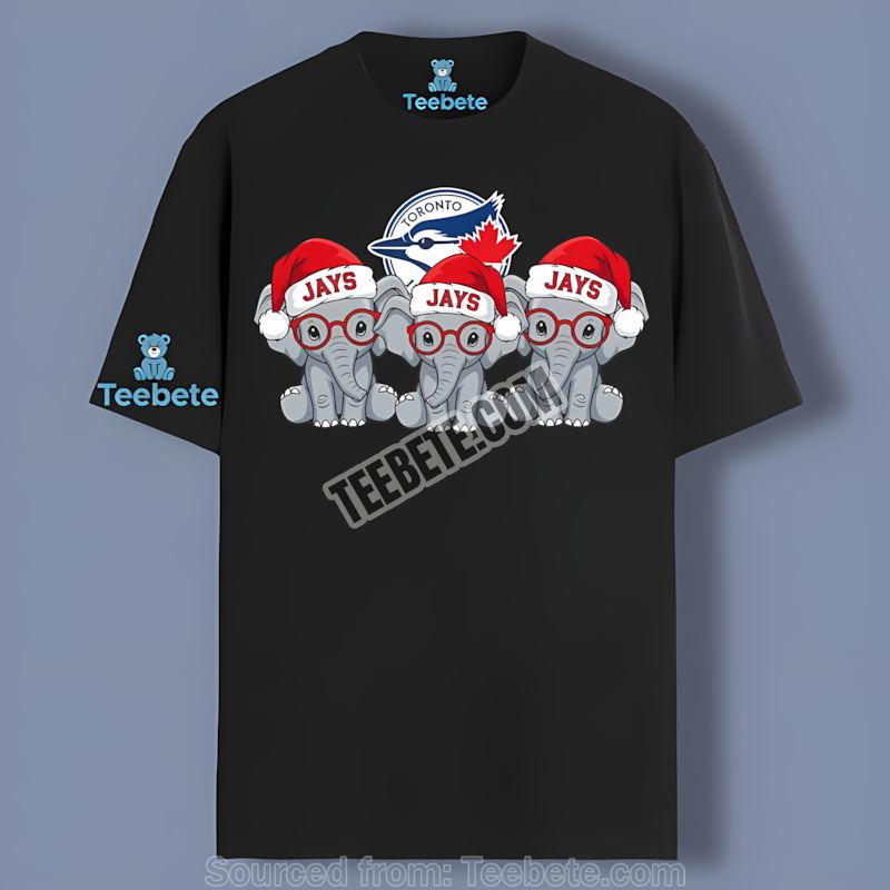 Toronto Blue Jays Christmas Elephants Cotton Shirt