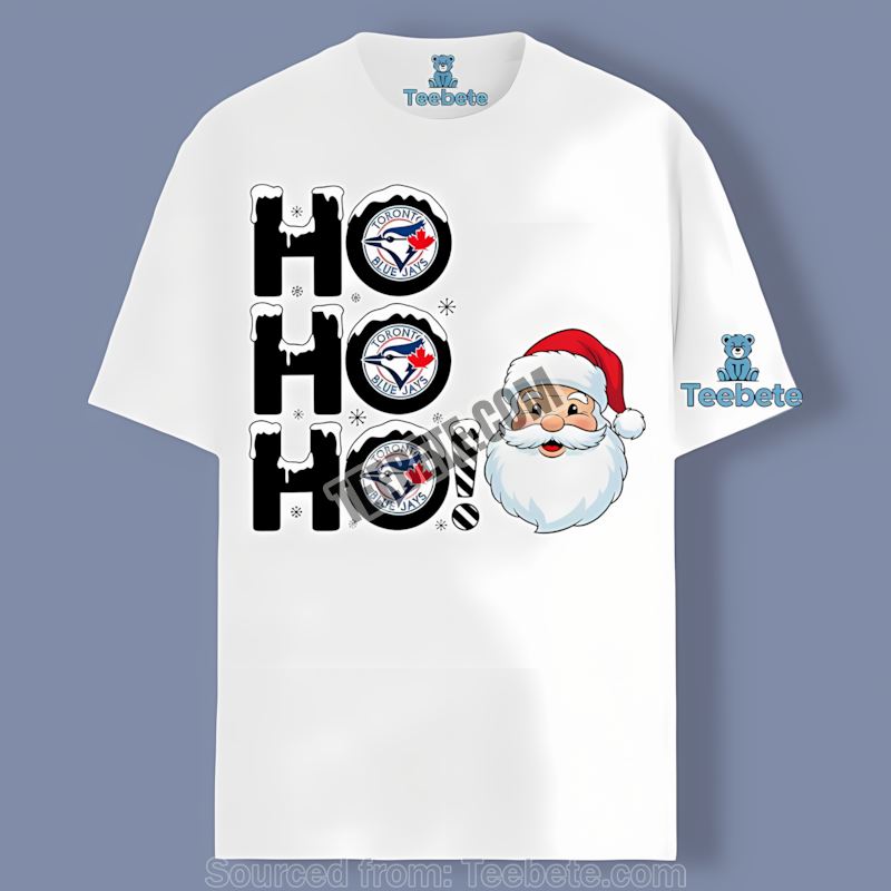 Toronto Blue Jays Ho Ho Ho Santa Christmas Shirt