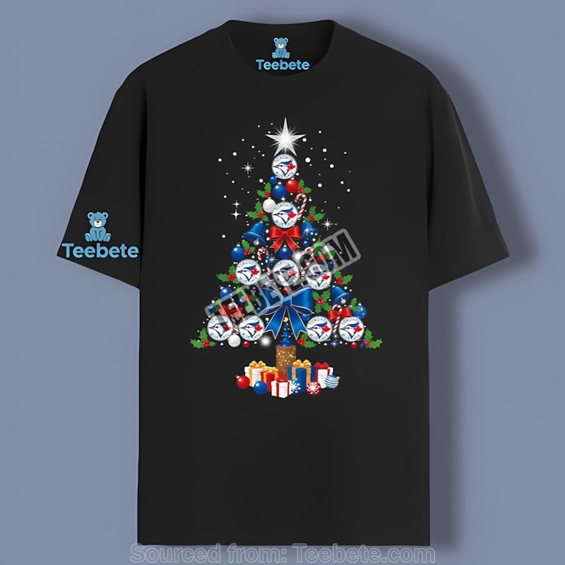 Toronto Blue Jays Logo Tree Christmas Trendy Shirt