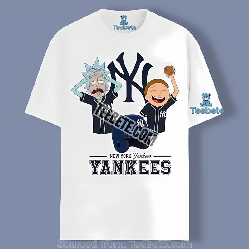 Vs Rick And Morty New York Yankees Adults Shirt Scifi Fans