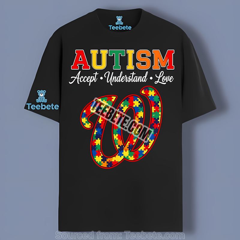 Washington Nationals Autism Awareness Accept Understand Love Classic Shirt