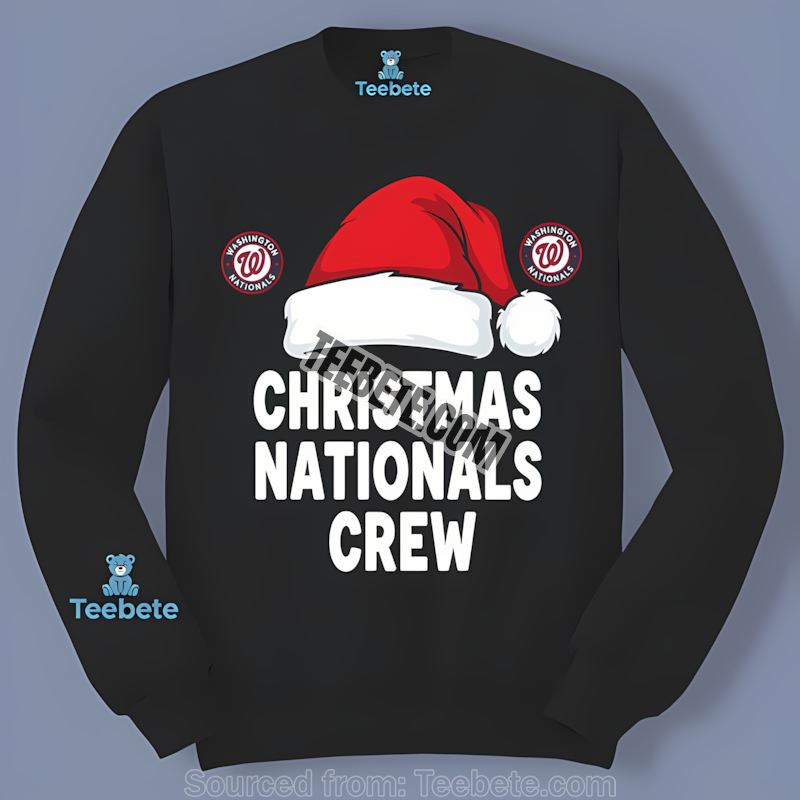 Washington Nationals Christmas Nationals Crew Adults Long Sleeve Washington Nationals Christmas Nationals Crew Adults Long Sleeve