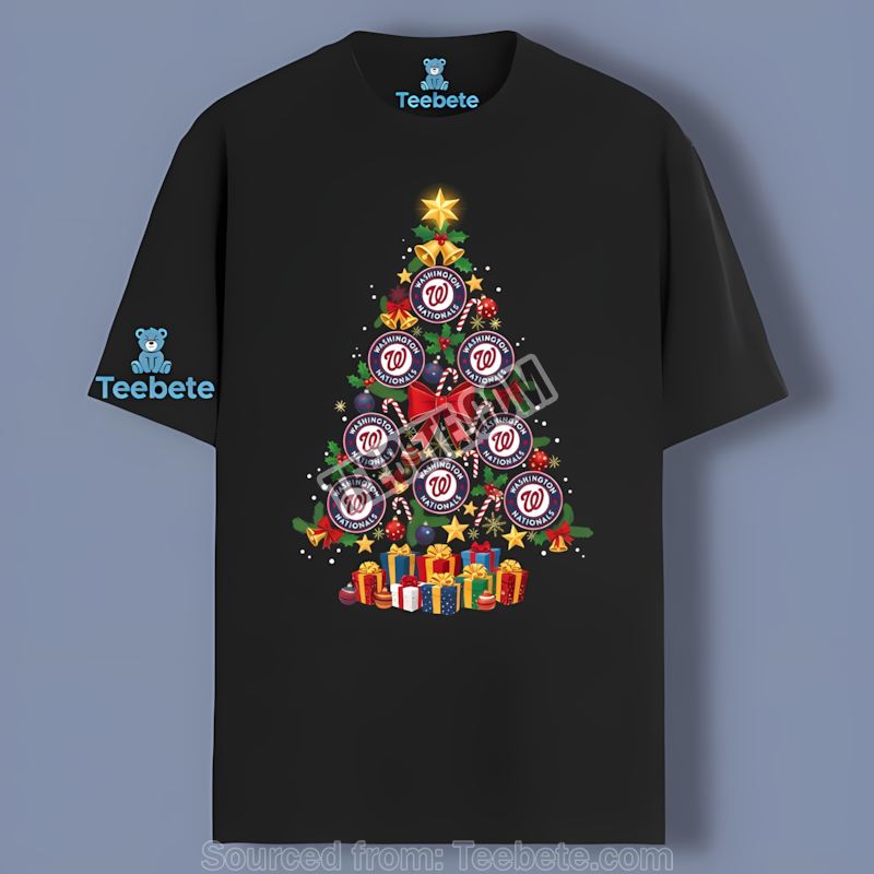 Washington Nationals Christmas Tree Logo Vintage Shirt