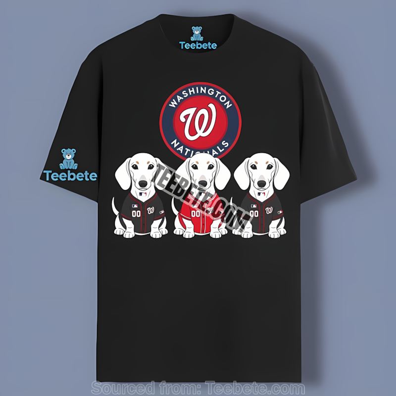 Washington Nationals Dachshund Dogs Graphic Shirt