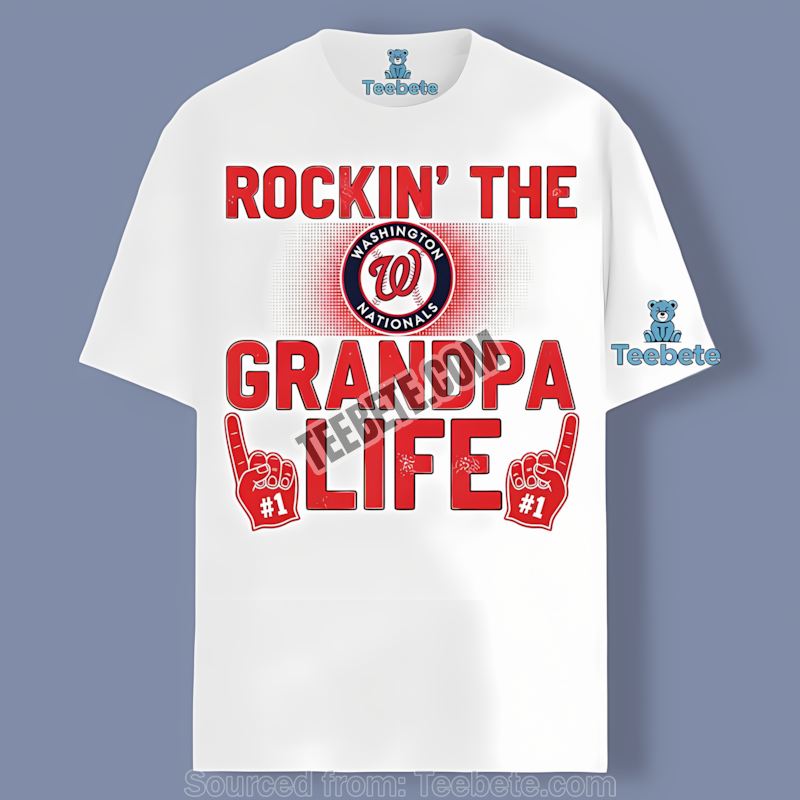 Washington Nationals Rockin The Grandpa Life Graphic Shirt