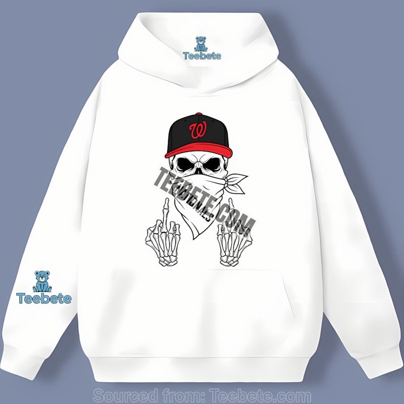 Washington Nationals Skull Bandana Vintage Hoodie Washington Nationals Skull Bandana Vintage Hoodie
