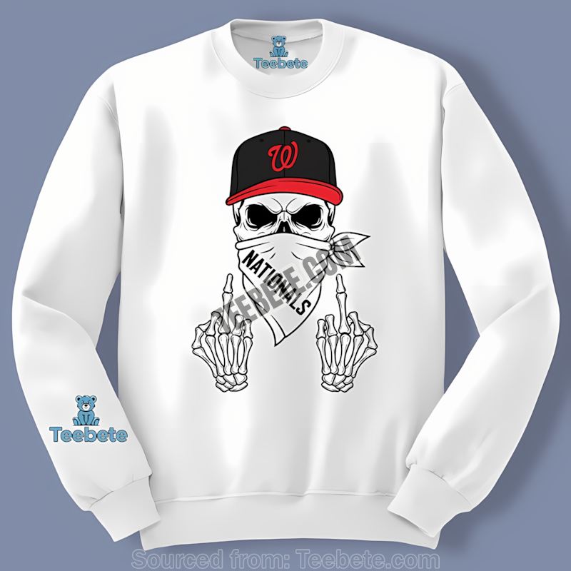 Washington Nationals Skull Bandana Vintage Long Sleeve Washington Nationals Skull Bandana Vintage Long Sleeve