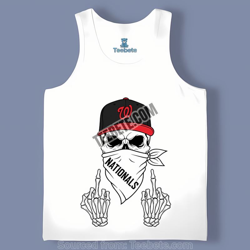 Washington Nationals Skull Bandana Vintage Tanktop Washington Nationals Skull Bandana Vintage Tanktop