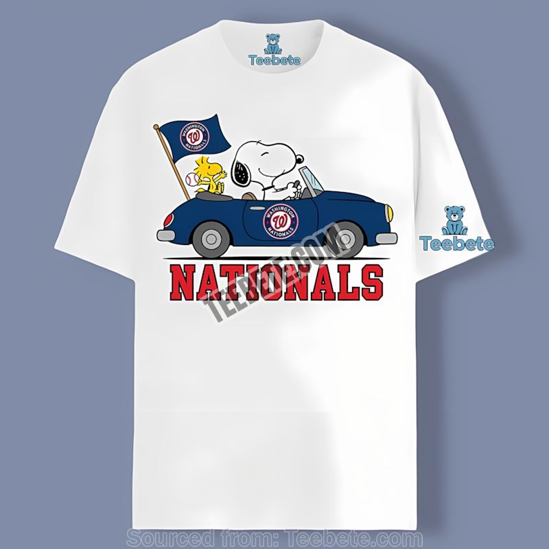 Washington Nationals Snoopy Driving Car Vintage Shirt