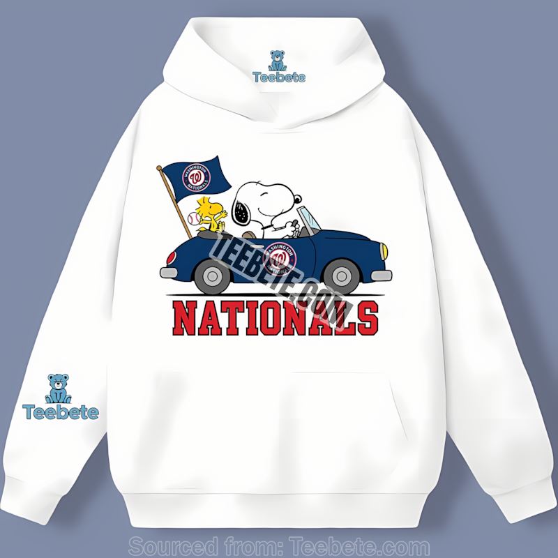 Washington Nationals Snoopy Driving Car Vintage Hoodie Washington Nationals Snoopy Driving Car Vintage Hoodie
