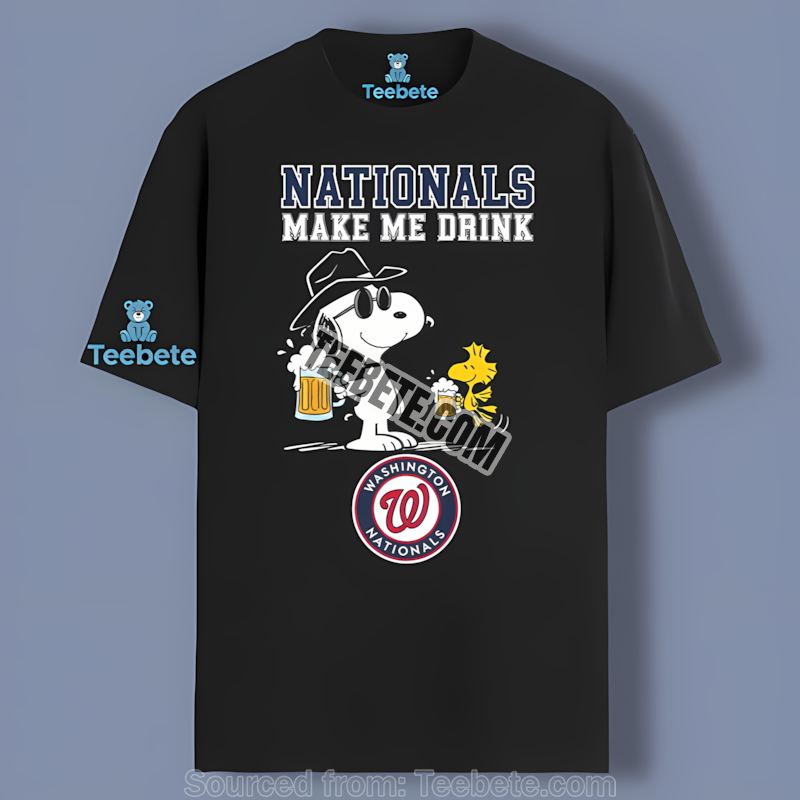Washington Nationals Snoopy Make Me Drink Unisex Shirt