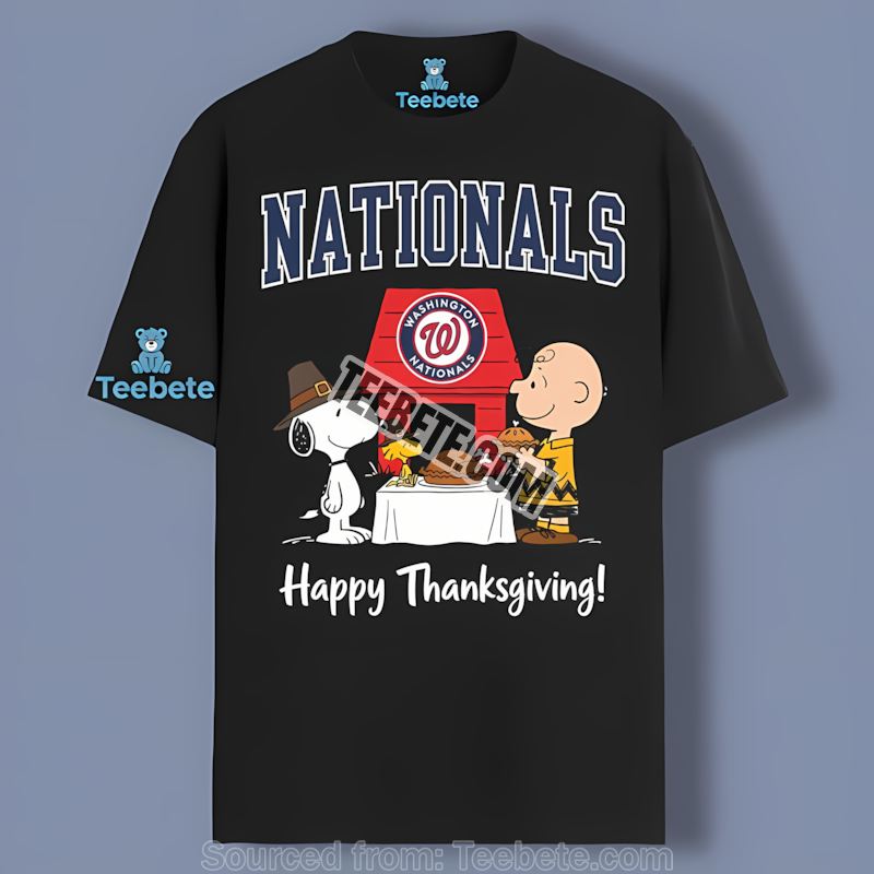 Washington Nationals Snoopy Thanksgiving Color Shirt