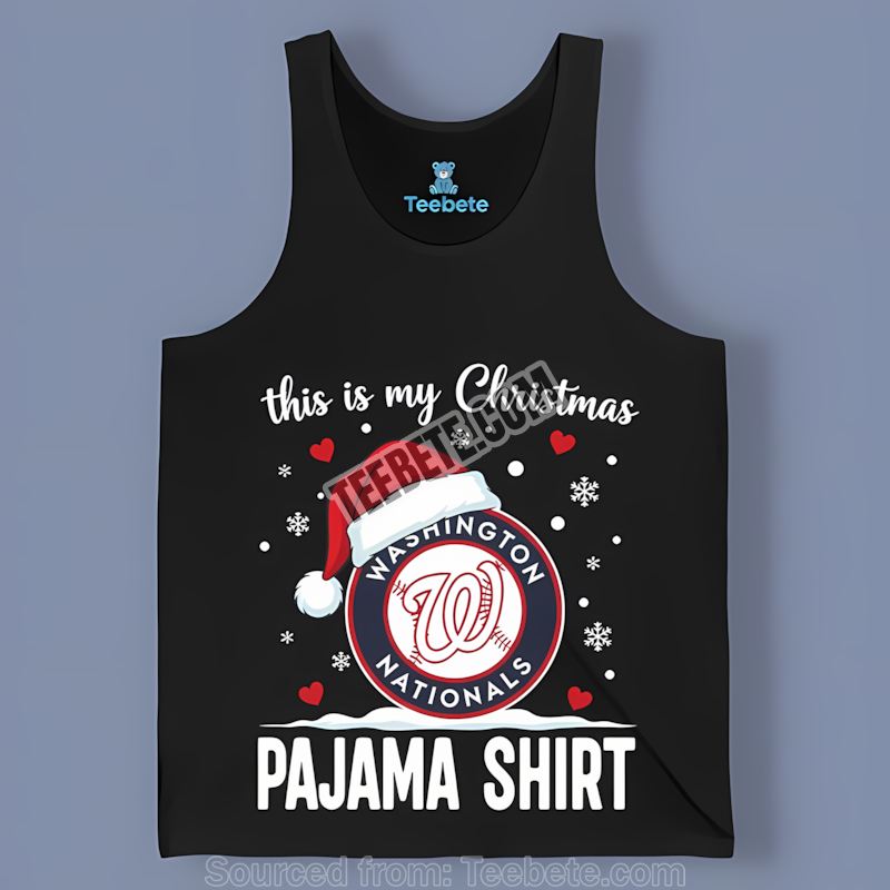 Washington Nationals This Is My Christmas Pajama Vintage Tanktop Washington Nationals This Is My Christmas Pajama Vintage Tanktop