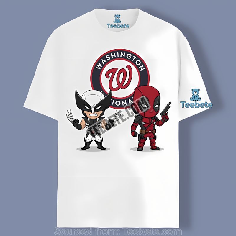 Washington Nationals Wolverine Deadpool Superhero Cotton Shirt