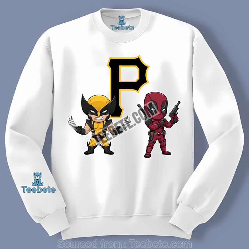 Wolverine Deadpool Pittsburgh Pirates Superhero Classic Long Sleeve Wolverine Deadpool Pittsburgh Pirates Superhero Classic Long Sleeve