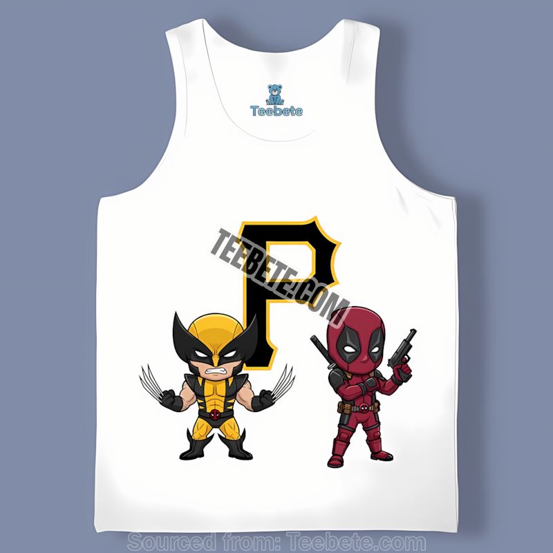 Wolverine Deadpool Pittsburgh Pirates Superhero Classic Tanktop Wolverine Deadpool Pittsburgh Pirates Superhero Classic Tanktop