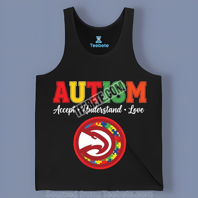 Atlanta Hawks Autism Awareness Accept Understand Love Color Tanktop Atlanta Hawks Autism Awareness Accept Understand Love Color Tanktop