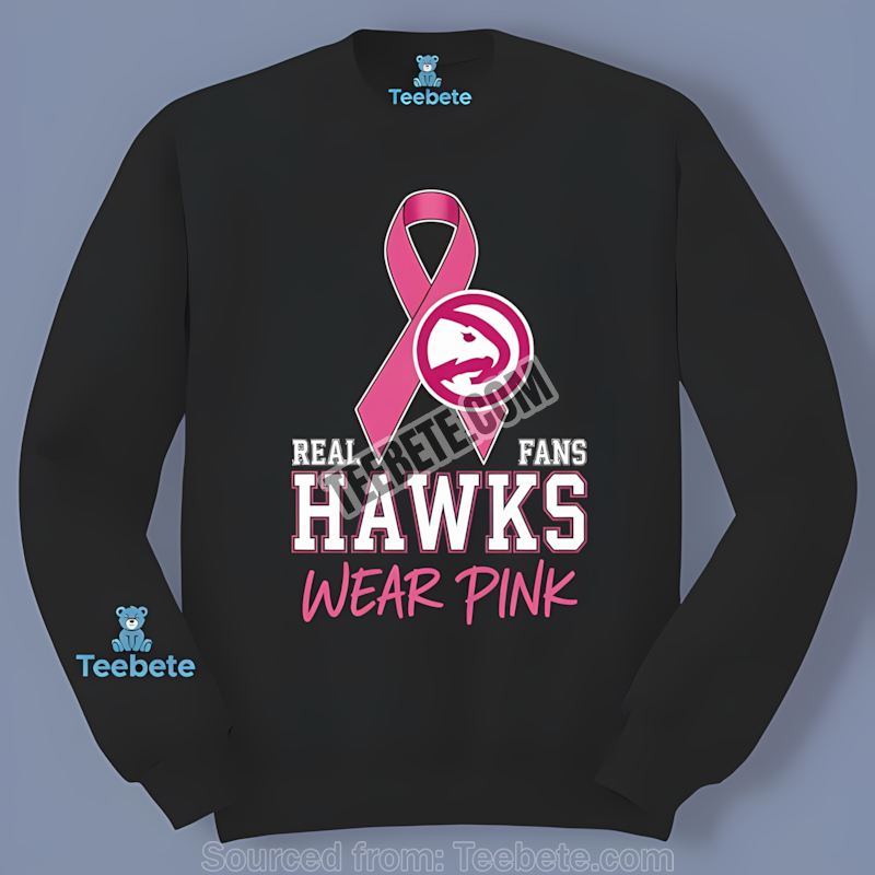 Atlanta Hawks Breast Cancer Awareness Fans Wear Pink Trendy Long Sleeve Atlanta Hawks Breast Cancer Awareness Fans Wear Pink Trendy Long Sleeve
