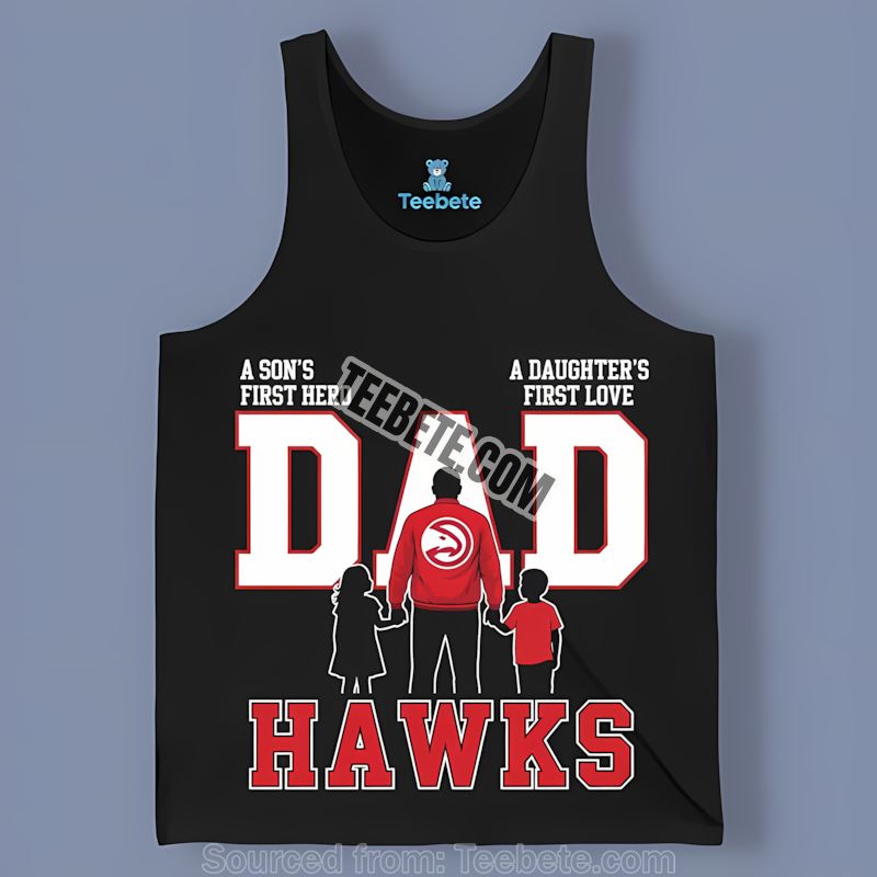 Atlanta Hawks Dad Fathers Day Hero Color Tanktop Atlanta Hawks Dad Fathers Day Hero Color Tanktop