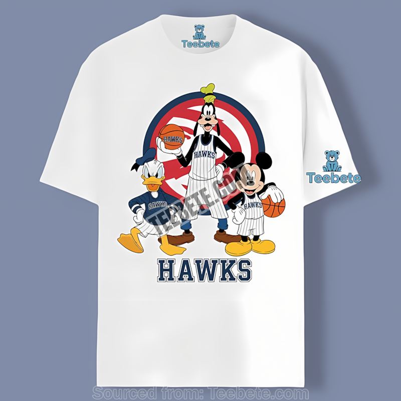Atlanta Hawks Disney Mickey Donald Goofy Shirt