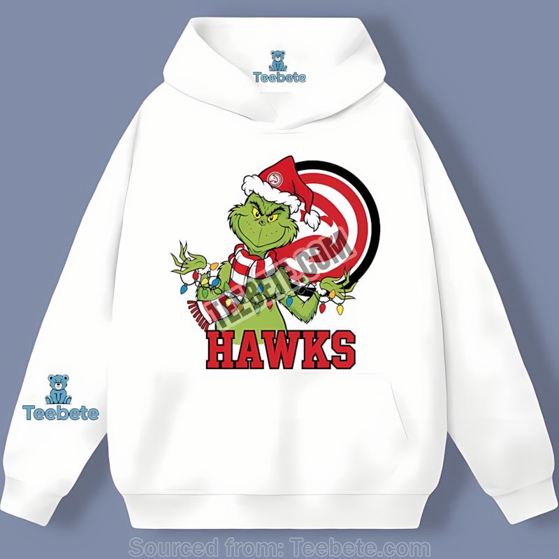 Atlanta Hawks Grinch Christmas Graphic Hoodie Atlanta Hawks Grinch Christmas Graphic Hoodie