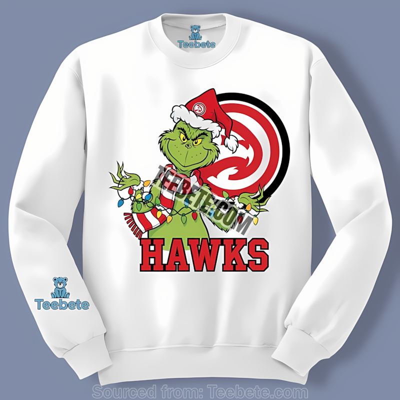 Atlanta Hawks Grinch Christmas Graphic Long Sleeve Atlanta Hawks Grinch Christmas Graphic Long Sleeve
