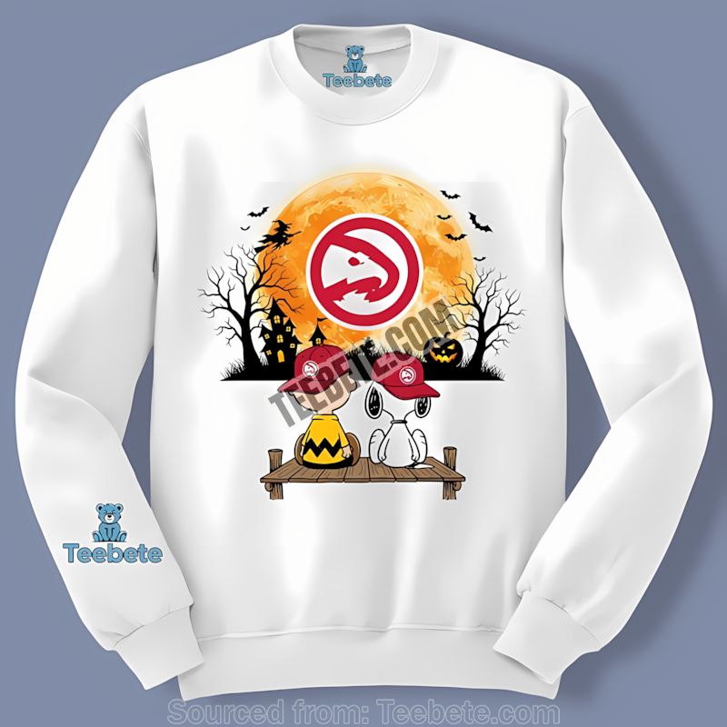Atlanta Hawks Halloween Charlie Brown Snoopy Long Sleeve Atlanta Hawks Halloween Charlie Brown Snoopy Long Sleeve
