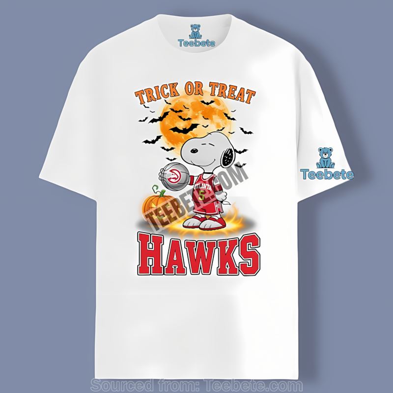 Atlanta Hawks Halloween Snoopy Trick Or Treat Shirt