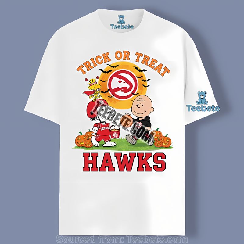 Atlanta Hawks Halloween Trick Or Treat Charlie Brown Shirt