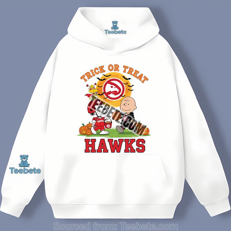 Atlanta Hawks Halloween Trick Or Treat Charlie Brown Hoodie Atlanta Hawks Halloween Trick Or Treat Charlie Brown Hoodie