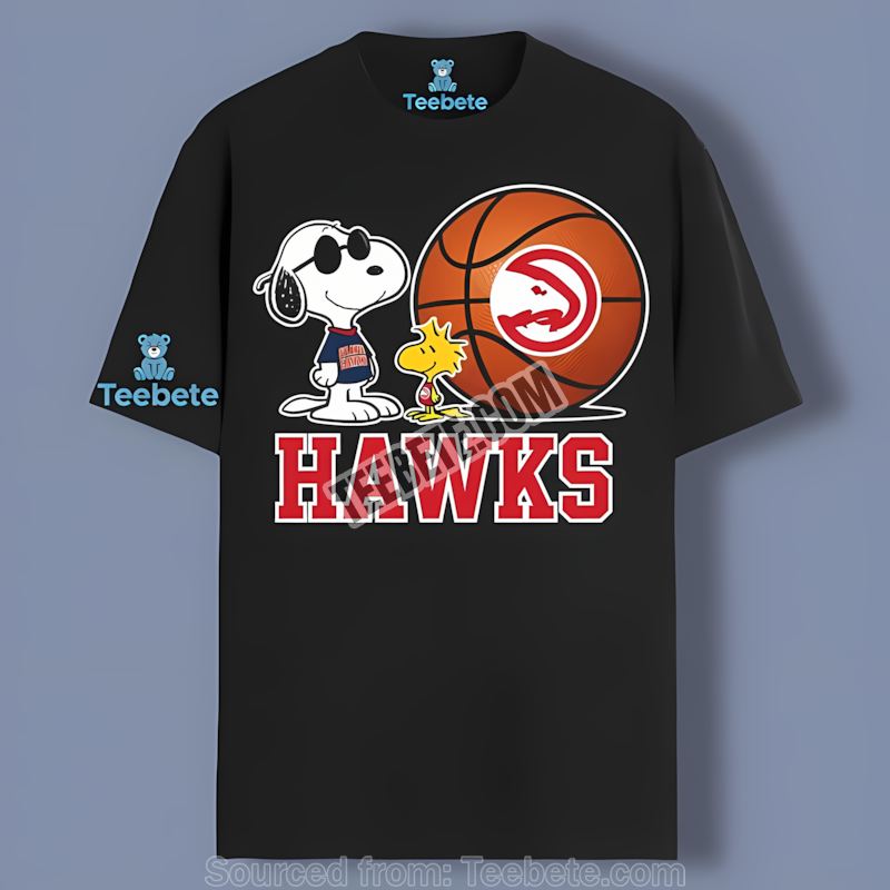Atlanta Hawks Helmet Snoopy Woodstock Graphic Shirt