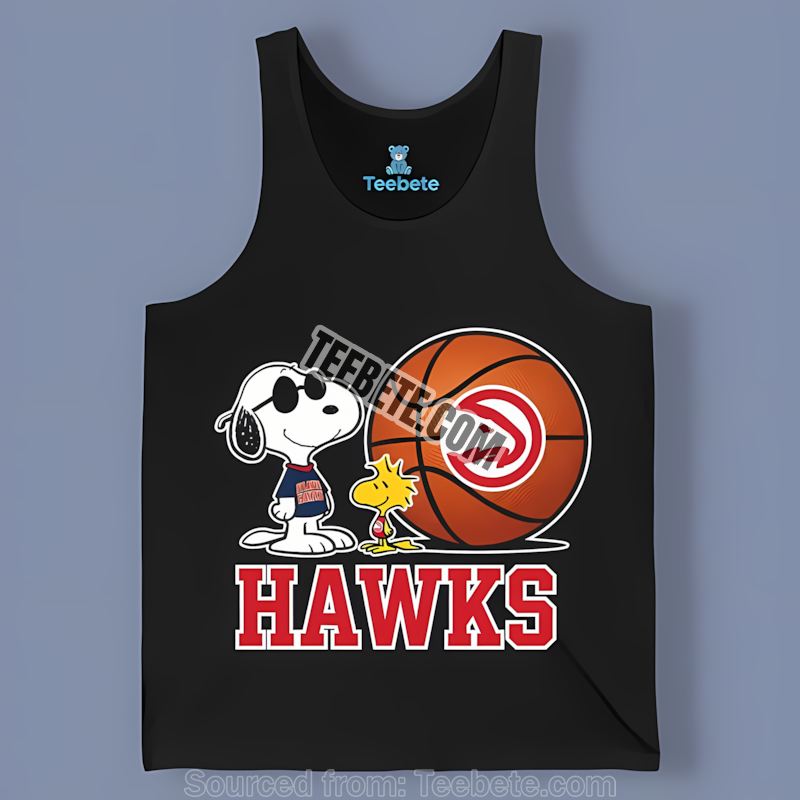 Atlanta Hawks Helmet Snoopy Woodstock Graphic Tanktop Atlanta Hawks Helmet Snoopy Woodstock Graphic Tanktop