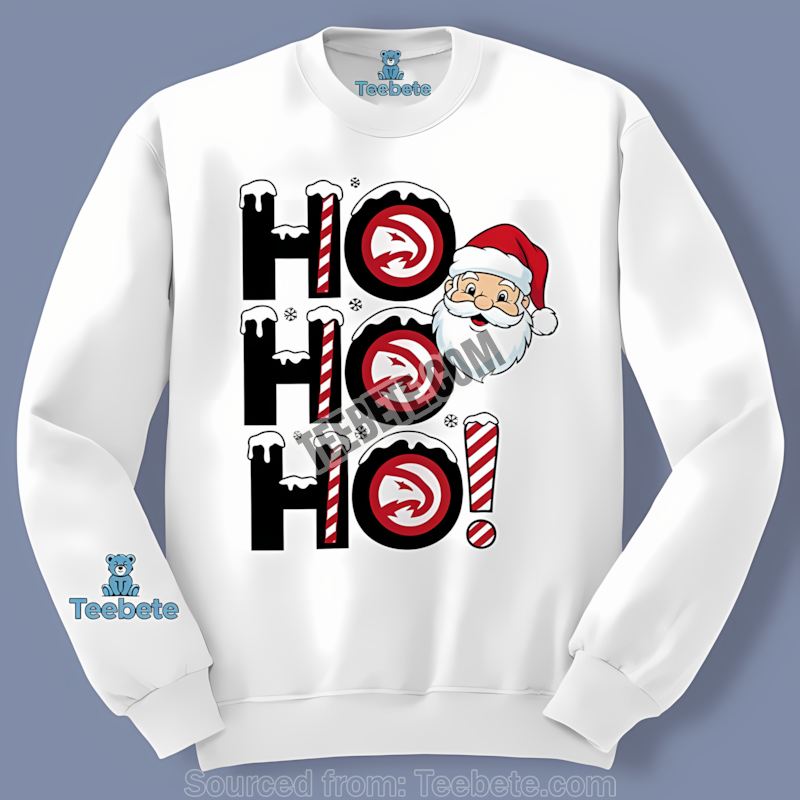Atlanta Hawks Ho Ho Ho Santa Classic Long Sleeve Atlanta Hawks Ho Ho Ho Santa Classic Long Sleeve