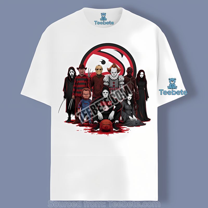 Atlanta Hawks Horror Movie Characters Halloween Shirt