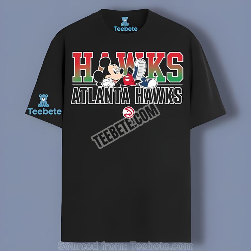 Atlanta Hawks Mickey Mouse Relaxed Style Shirt