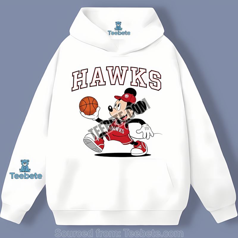 Atlanta Hawks Mickey Quarterback Basketball Hoodie Atlanta Hawks Mickey Quarterback Basketball Hoodie
