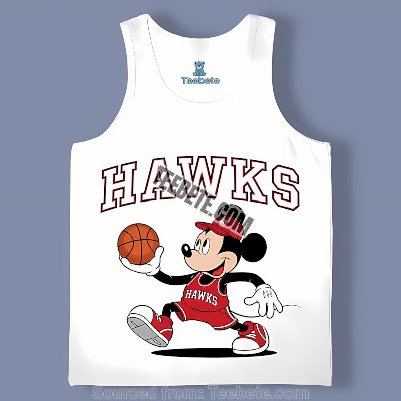 Atlanta Hawks Mickey Quarterback Basketball Tanktop Atlanta Hawks Mickey Quarterback Basketball Tanktop