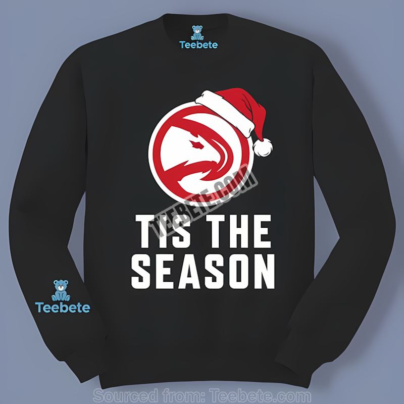 Atlanta Hawks Tis The Season Christmas Retro Long Sleeve Atlanta Hawks Tis The Season Christmas Retro Long Sleeve