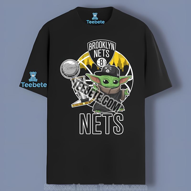 Brooklyn Nets Baby Yoda World Series Trophy Graphic Shirt