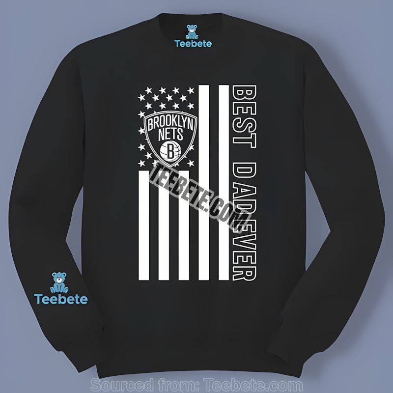 Brooklyn Nets Best Dad Ever American Flag Vintage Long Sleeve Brooklyn Nets Best Dad Ever American Flag Vintage Long Sleeve