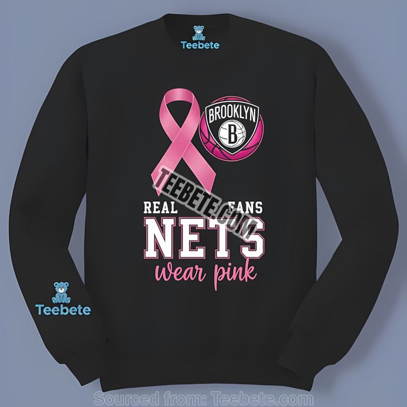 Brooklyn Nets Breast Cancer Awareness Fans Pink Cotton Long Sleeve Brooklyn Nets Breast Cancer Awareness Fans Pink Cotton Long Sleeve