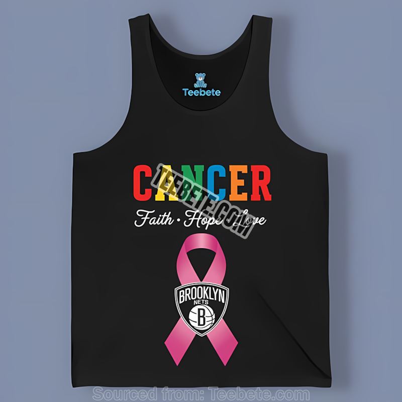 Brooklyn Nets Cancer Awareness Faith Hope Love Retro Tanktop Brooklyn Nets Cancer Awareness Faith Hope Love Retro Tanktop