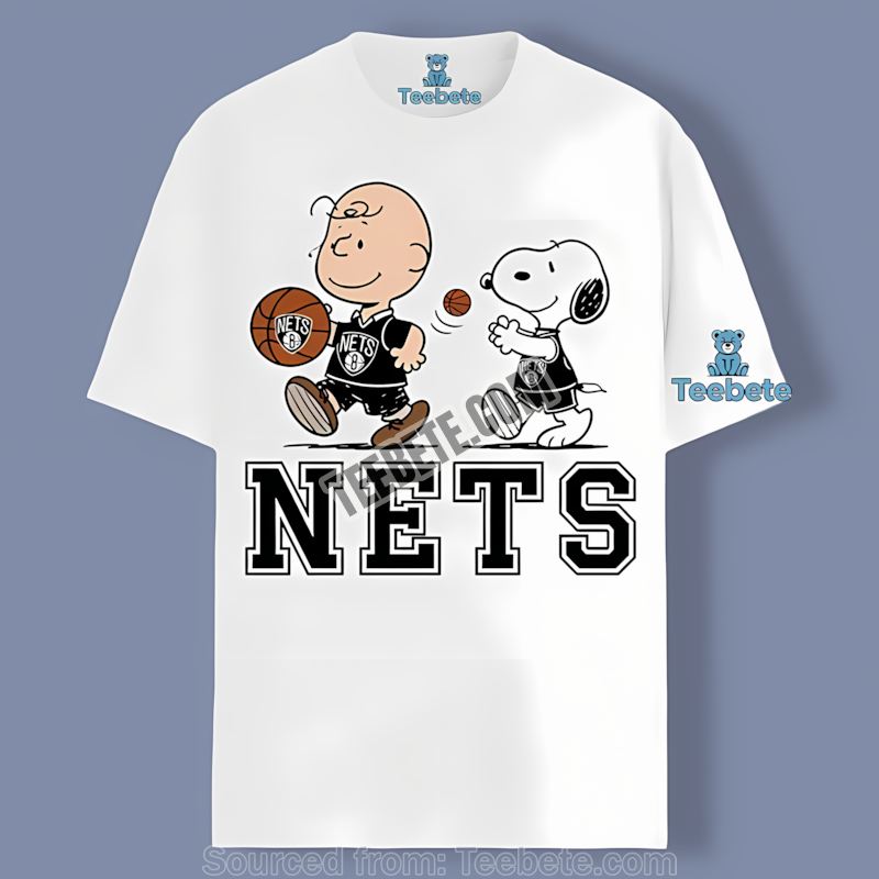Brooklyn Nets Charlie Brown Snoopy Play Together Shirt