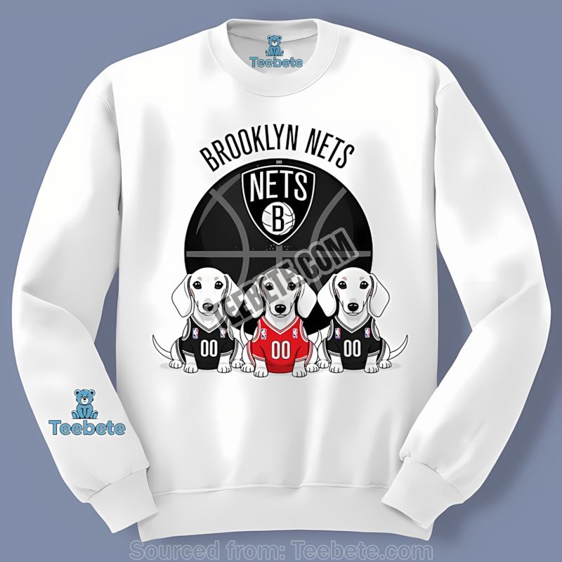 Brooklyn Nets Dachshund Dogs Graphic Classic Long Sleeve Brooklyn Nets Dachshund Dogs Graphic Classic Long Sleeve
