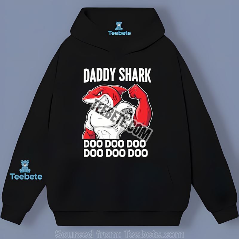 Brooklyn Nets Daddy Shark Graphic Hoodie Brooklyn Nets Daddy Shark Graphic Hoodie