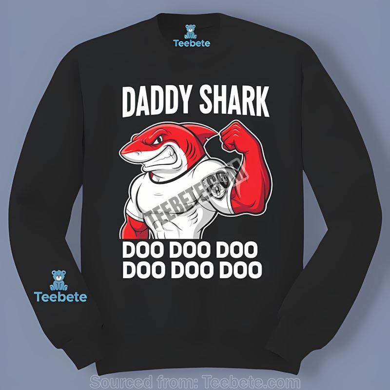 Brooklyn Nets Daddy Shark Graphic Long Sleeve Brooklyn Nets Daddy Shark Graphic Long Sleeve